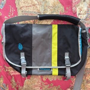 Timbuk2 Black, Gray, and Yellow Messenger Bag